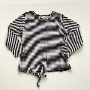 Monica + Andy Striped Tie-Front Top